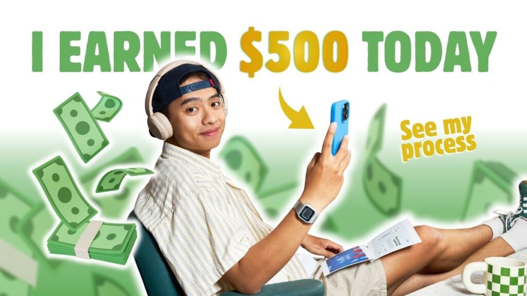 Young Indian freelancer earning money online using AI on laptop